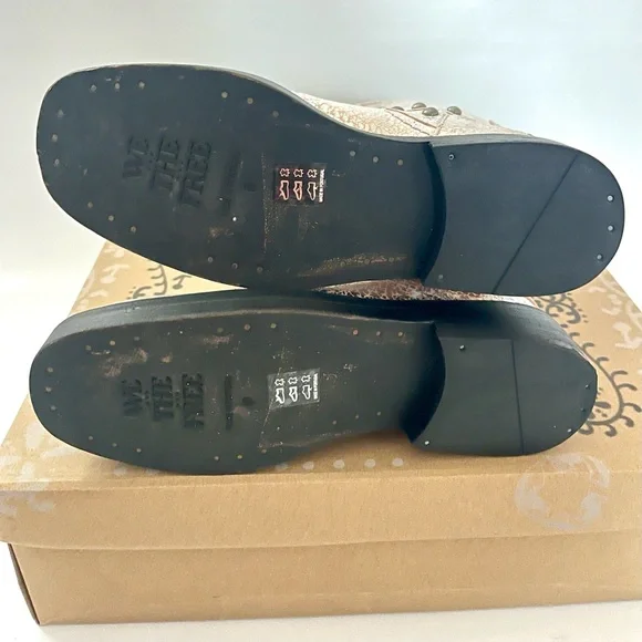 NIB Free People WTF Janey Engineer Boots in Silver Size 9 - Picture 7 of 12